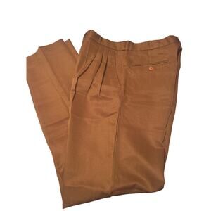 GUC Division 10 Men's Rust Color Dress Pants Pleats Pockets Size 32L 32 x 34